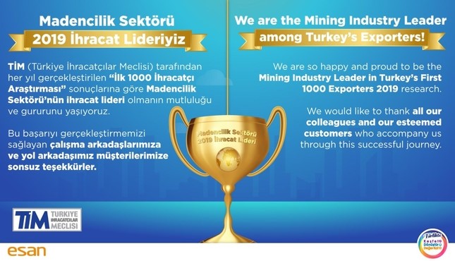Madencilik Sektöründe 2019 İhracat Lideri Olduk